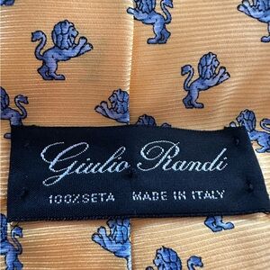 Guido Randi Gold and Blue Silk Tie
